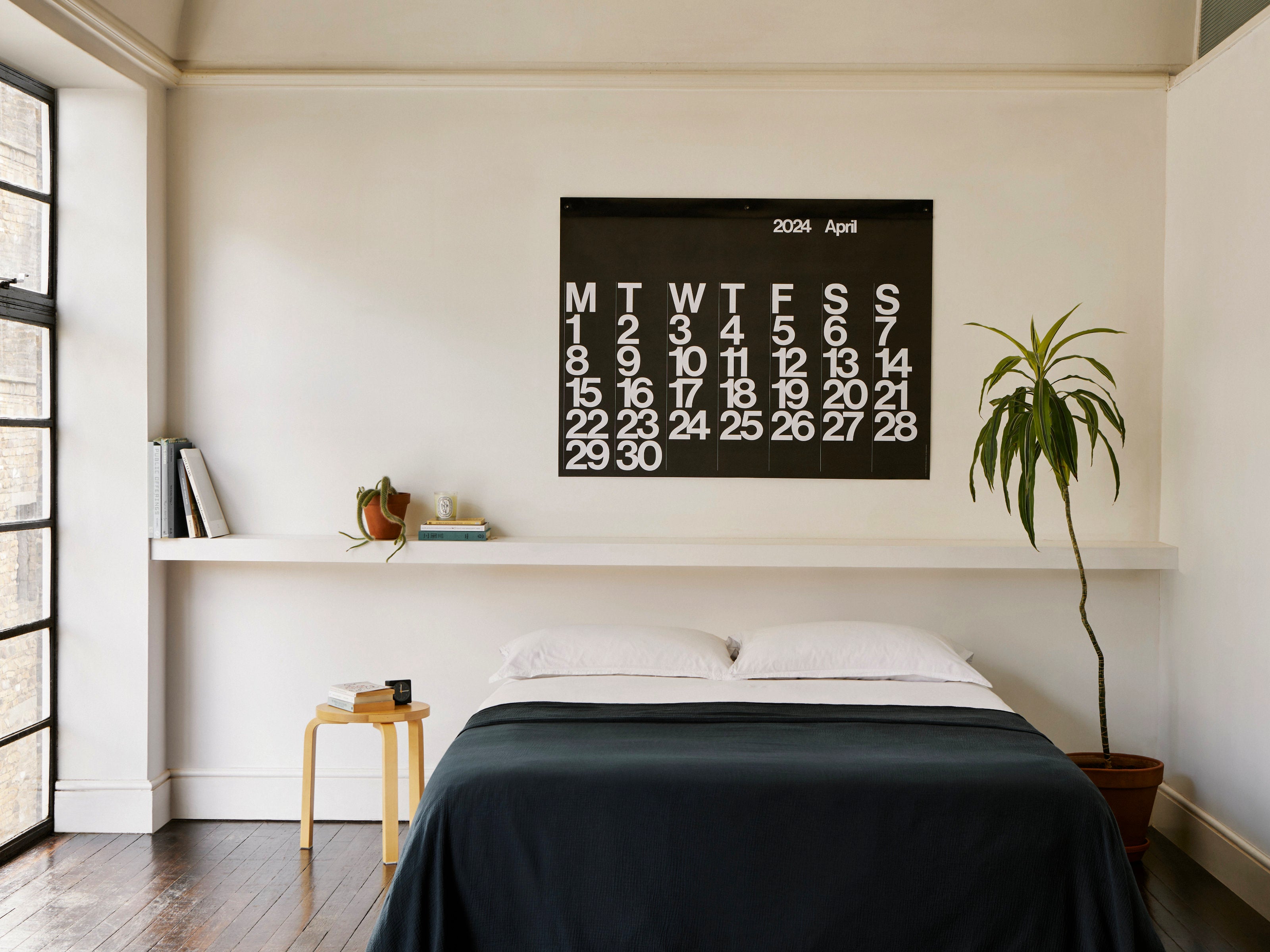Grote wandkalender ongedateerd - drie maanden droog uitwisbare Grote wandkalender ongedateerd - drie maanden droog uitwisbare